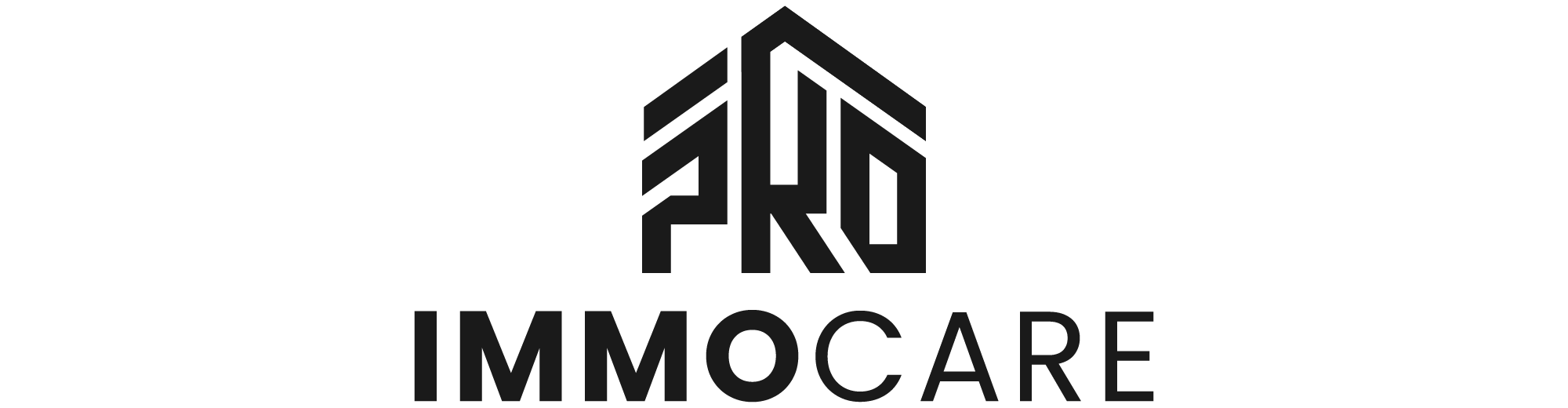 ProImmoCare Schriftzug als Marke für Immobilienservice in München